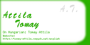 attila tomay business card